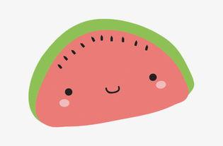 笑脸吃瓜图片,共享欢乐时光